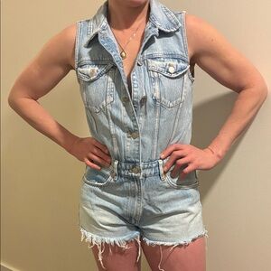 Zara Denim Romper